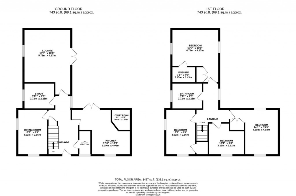 Floorplans For Chequers Close, Corby