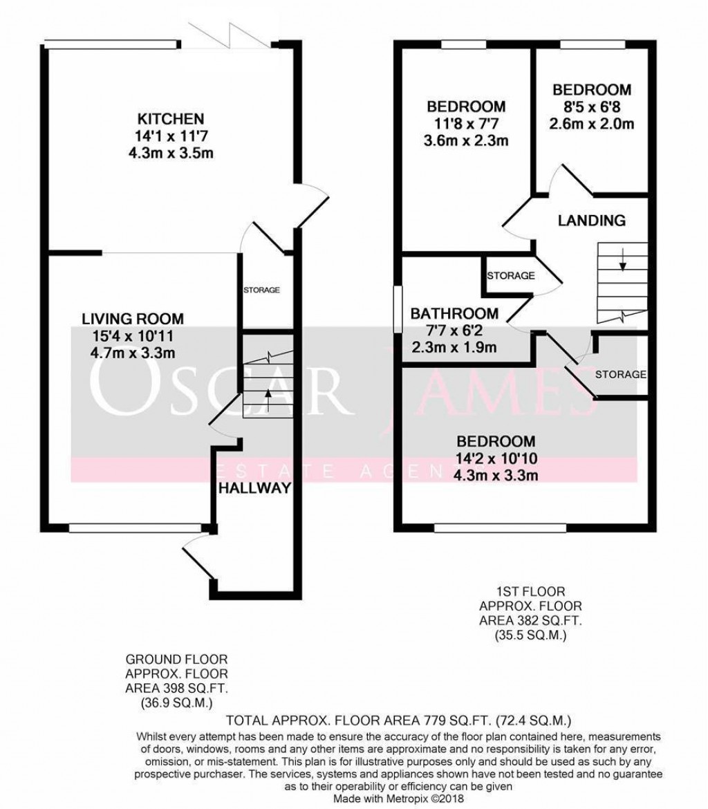Floorplans For Trent Crescent, Burton Latimer