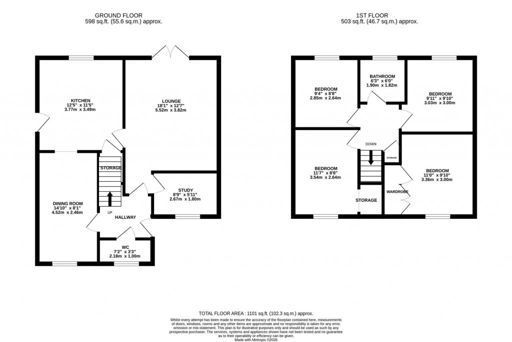 Floorplans For Churchill Avenue, Wellingborough