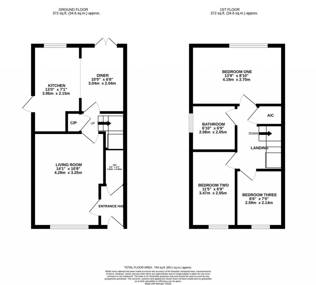 Floorplans For Shelland Close, Market Harborough